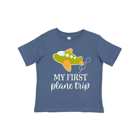 

Inktastic My First Plane Trip Airplane Travel Gift Toddler Boy or Toddler Girl T-Shirt