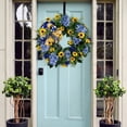 thumbnail image 2 of Blue and Yellow Wreaths Flower Garland Front Door, 2 of 11