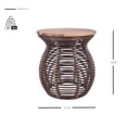 thumbnail image 3 of New Pacific Direct Quito Rattan Side/ End Table w/ Wood Top in Paloma Brown, 3 of 7