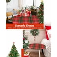 thumbnail image 6 of Christmas Fitted Tablecloth Round Table Cover, Buffalo Plaid Elastic Edged Table Cloth, Classic Tartan Waterproof Kitchen Dining Room Tablecloths Fits 36"-44" Tables, 6 of 6