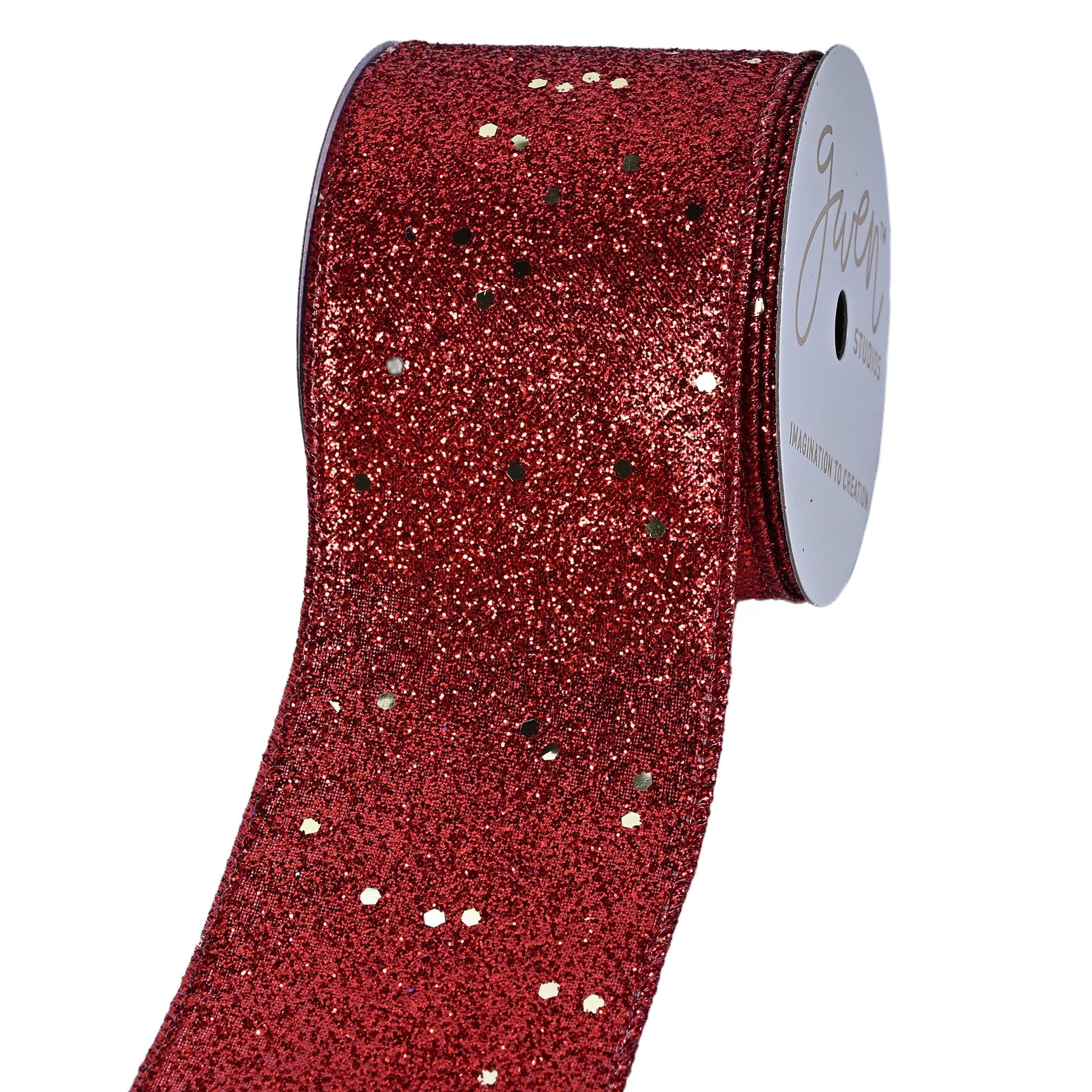 Hello Hobby 2.5" Metallic Red Wire Ribbon, 3 yards