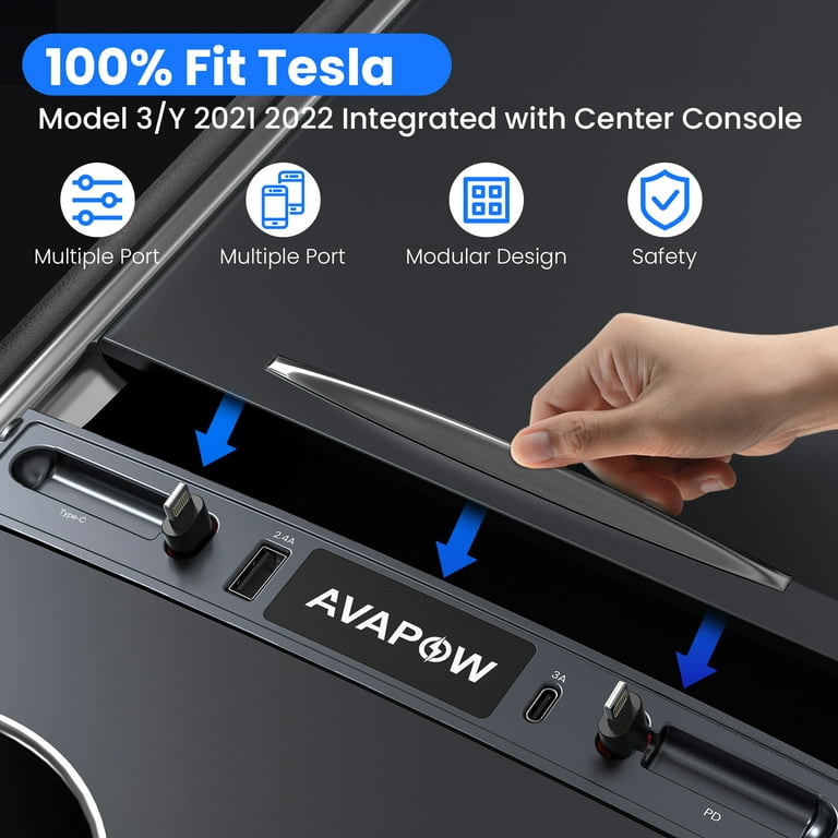 USB Extender for Center Console Docking Station for Tesla Model  3/Y 2021 2022 2023 and Tesla Model X/S 2022 Accessories : Automotive
