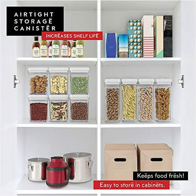 Airtight Food Storage Containers with White Lids – 6 Piece Set