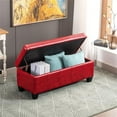 thumbnail image 2 of Fallyn 42" Faux Leather Rectangular Storage Ottoman, 2 of 9