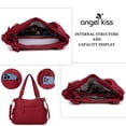 thumbnail image 4 of Angel Kiss Bolsos para mujer con asa superior Hobo bolso espacioso casual bolsos de hombro PU Tote Satchel bolso para mujer, 4 of 5