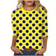 thumbnail image 2 of mfyjkho Tops De Tallas Grandes, Blusa Informal De Moda Para Mujer, Con Cuello Redondo Y Mangas 3/4, Estampada Tops De Tallas Grandes Xxxxxl, 2 of 6