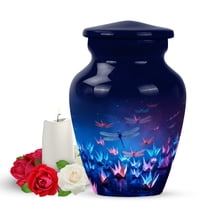 Yatskia Purple Dragonfly Urns for Human Ashes Adult Female, Small Urns for Human Ashes Keepsake, Cremation Burial Urn for Adult Ash, (Classic Pack of 1, 3 Inch)