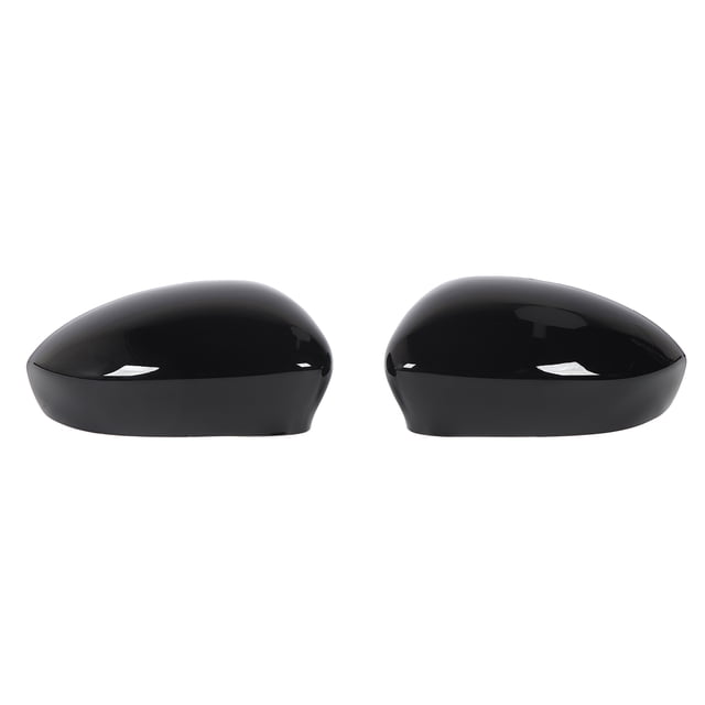 uds tapa de la cubierta del espejo retrovisor lateral de la puerta reemplazo de la cubierta del espejo retrovisor izquierdo derecho para Fiat 500 2007 a 2020 negro brillante