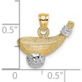 thumbnail image 3 of 14k Rhodium Golf Club and Ball Charm Yellow Casted Exquisite Classic Luxurious A classic choice for celebrating love and achievement, 3 of 4