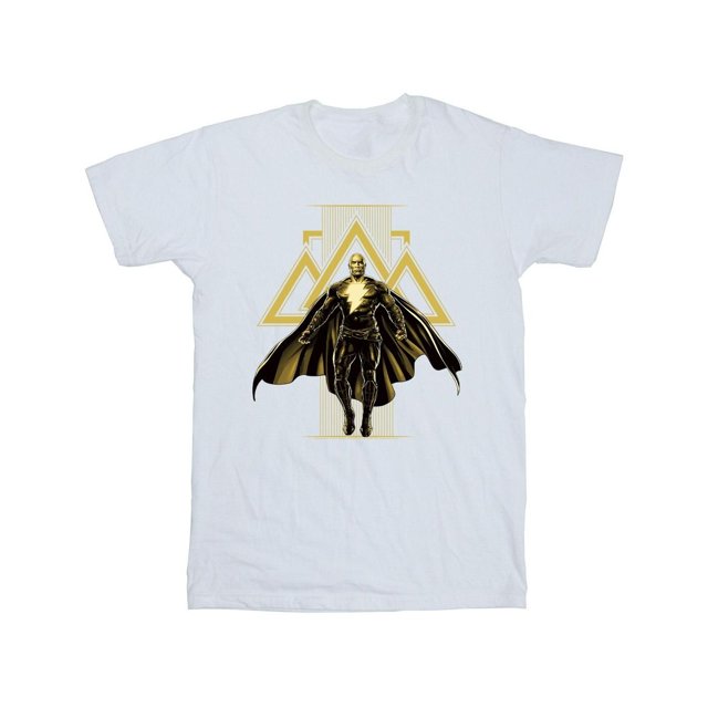 DC Comics T-Shirt en Coton pour Filles Noir Adam Rising Symboles Dorés