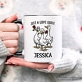 thumbnail image 5 of Just a Love Goose Quirky Valentine Personalized Mug, Sarcastic Funny Gift with Custom Name, 5 of 5