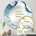 thumbnail image 3 of DESIGN ART Designart 'Abstract Geode White II' Printed Abstract Marble Wall Mirror 24in.x24in., 3 of 5
