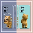 thumbnail image 4 of Funda de silicona líquida para OPPO FIND X6 X3 REALME X7 X50 RENO 2 4Z 4 6 Lite 5Z 5F 4G 5G PRO, bonito oso de peluche, 4 of 5