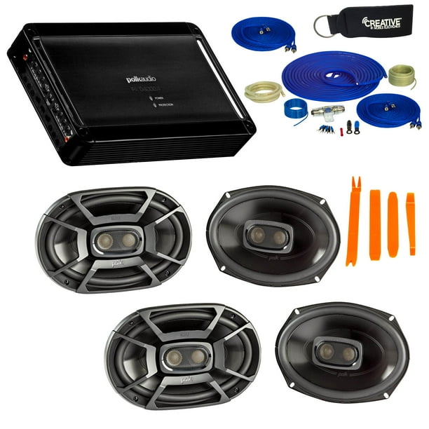 Polk Audio Bundle Two Pairs Of DB692 6x9" Speakers, PA D4000.4