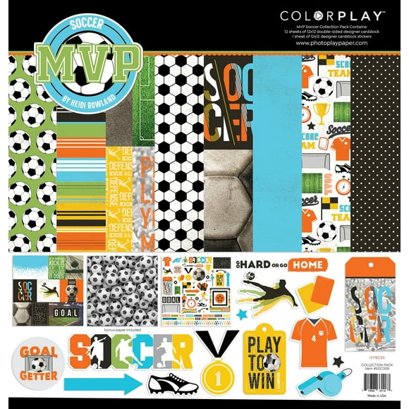 Colorplay Collection Pack 12"X12"-Mvp Soccer