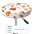 thumbnail image 4 of Daiia Autumn Maple Leaf with Hedgehog Stool Covers Round,Round Bar Stool Covers Waterproof Bar Chair Covers Washable Stool Cushion Slipcover for 12-14 Inch Chair-13 inch, 4 of 7