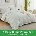 thumbnail image 3 of Gogreen Luxury Queen Duvet Cover Floral, Soft & Breathable 100% Cotton 3 Pieces Queen Bedding Sets, Pattern Queen Comfy Duvet Cover, with Zipper Closure, 3 of 11