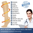 thumbnail image 5 of 3 Pairs Medical Sport Compression Socks - 15-20mmhg Graduated Knee-High Support for Men & Women, Ideal for Soccer, Running, and Nurses, 5 of 6