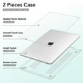 thumbnail image 3 of 2WIN2BUY Case for MacBook Air 13",2025-2022 M4 A3240 M3 A3113 M2 A2681 Hard Shell Case&Keyboard Skin Cover&Screen Protector,Crystal Clear, 3 of 9