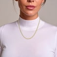 thumbnail image 2 of 14K Solid Yellow Gold 4mm Rope Chain Twisted Link Necklace, 2 of 8