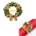 thumbnail image 4 of Noothes Christmas Napkin Rings Metal Holder Set with Reindeer Wreath Pattern, Reusable Elegant Table Setting for Holiday Dinner Decor and Festive Dining, 4 of 9