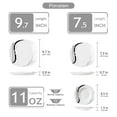 thumbnail image 3 of VEWEET, 18-Piece Porcelain Dinnerware Set, Ivory White Dinner Set, Service for 6, 3 of 7