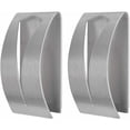 thumbnail image 1 of Toalleros fáciles de instalar para cocina, diseño de acero inoxidable sin perforaciones, toallero que ahorra espacio para baño y oficina (2 piezas), 1 of 5
