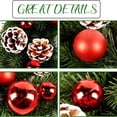 thumbnail image 6 of Lighted Christmas Wreath with Pinecones & Berries, 16" Real Touch Pine Needle Wreath, Christmas Wreaths for Front Door, Winter Xmas Wreath, Indoor Outdoor Christmas Decorations, 6 of 6