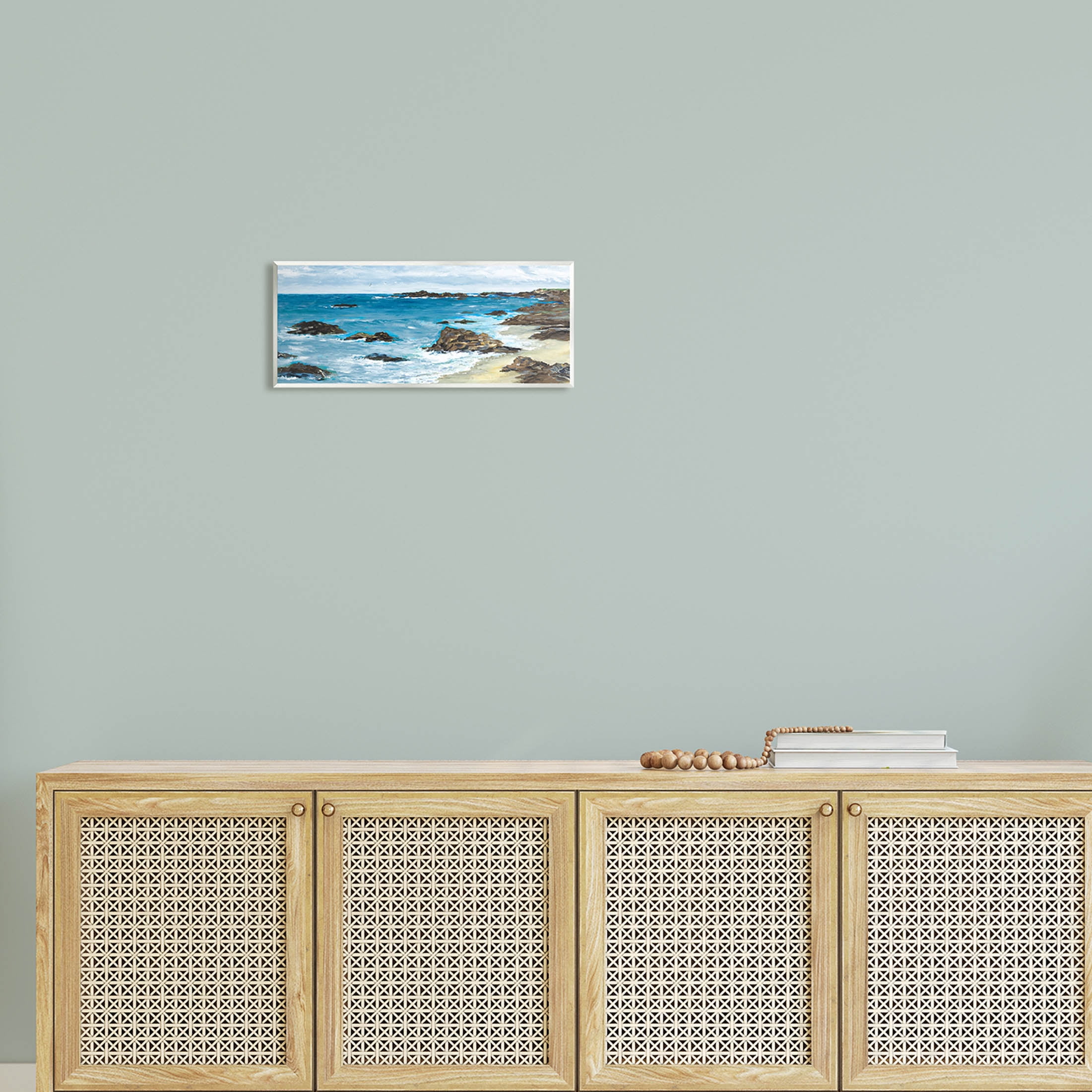 Stupell Industries Rocky Beach Coast Painting Painting Unframed Art Print Wall Art, Design by Julie DeRice