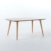 GDF Studio Hoyt Mid Century Modern Wood Rectangular Coffee Table, Natural