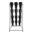 thumbnail image 5 of 4 Layers Flower Cart Display Stand with Wheels Garden Cart Display Flower Shelf with 12pcs Plastic Buckets 4 Tiers Moving Plant Stand Florist Bouquet Stand for Fresh Flowers, 5 of 17