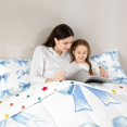 thumbnail image 5 of Manfei Blue Princess Bow 7-Piece Twin Bedding Sets For Girls,Watercolor Bowknot Print Bedding Comforter Set For Kids,Reversible, 5 of 7