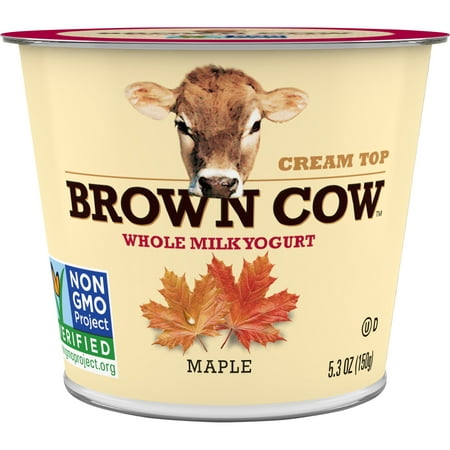 Brown Cow Cream Top Maple Whole Milk Yogurt 5.3 oz. Cup