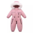 thumbnail image 2 of shoper Snow Suit for Kids 7-8 Winter Coat and Snow Pants Set Overall Windproof Snowboarding Unisex Toddler Snow Outfit Red 90, 2 of 5