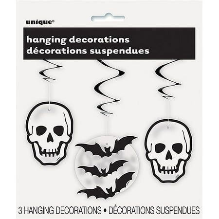 Hanging Skull And Bat Halloween Decorations 26 In 3ct Walmart Com