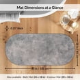 thumbnail image 4 of Evideco French Home Goods Urban Concrete Runner Bath Mat 40x18 – Ultra Absorbent Quick Dry Rug with Anti-Slip Rubber Backing, 4 of 8