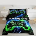 thumbnail image 2 of Castle Fairy Teens Boys Girls Blue Green Gamepads 2Pcs Bedding Comforter Set,Video Game Twin Comforter Sets,Abstract Lightning Breathable Bedding Set,Microfiber Bedroom Decor, 2 of 8