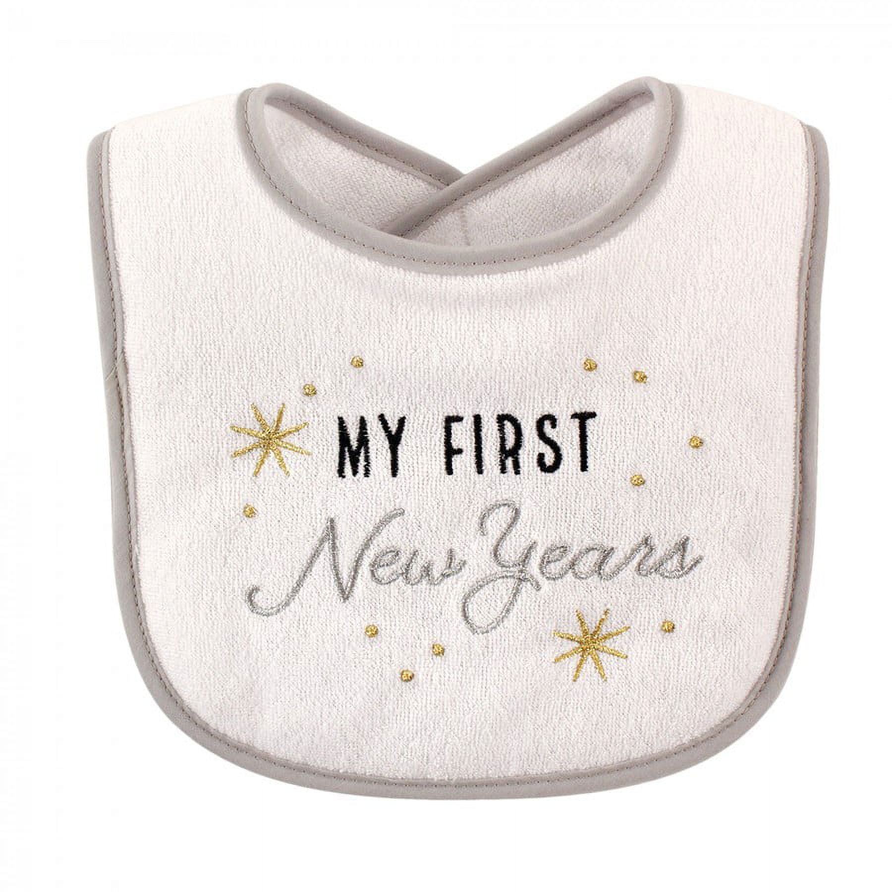 Hudson Baby Infant Cotton Terry Drooler Bibs with Fiber Filling 10pk, Neutral Holiday