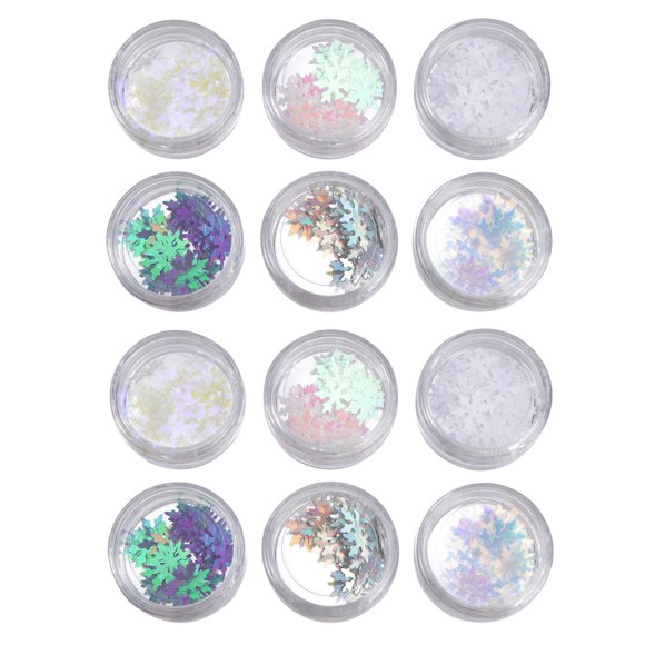 IFANLANDOR 12Pcs Nail Jewelry Assorted Color for Manicure Decoration for Women