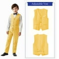 thumbnail image 2 of ETHAN Toddler Boys Wedding Suit Yellow Suspender Formal Kids Suit Jacket Easter Suits for Boys Size 12, 2 of 6