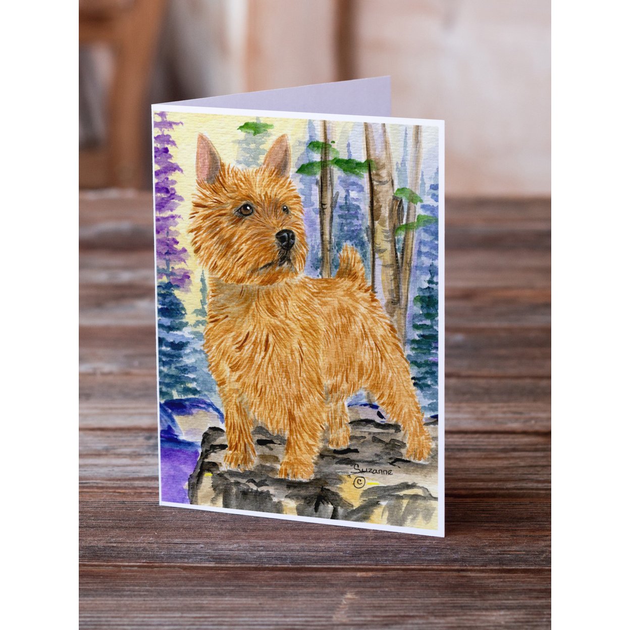 Norwich Terrier Greeting Cards and Envelopes Pack of 8