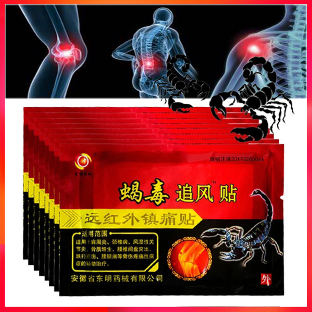 48Pcs/6Bags Scorpion Pain Relief Patches Plaster, for Back Pain Neck