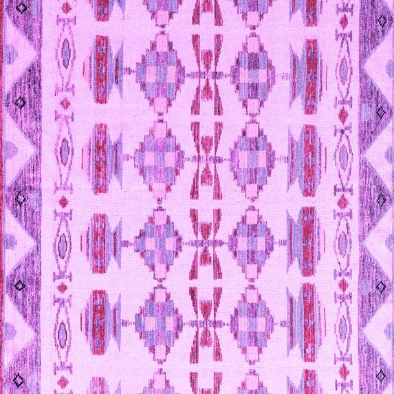 Ahgly Company Indoor Square Abstract Purple Modern Area Rugs, 6' Square