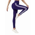 thumbnail image 3 of Women'S Yoga Lounge Leggings with Double Stripe Design, Comfort Fit, Non-See Through Dark Blue M, 3 of 6