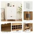 Hommoo Bar Storage Credenza,Sideboard with Wine Racks