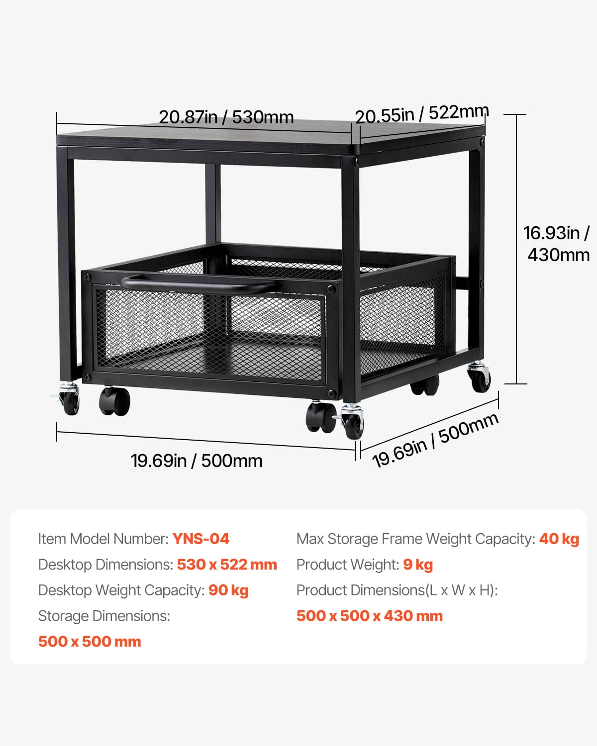 VEVOR Mini Fridge Stand with Storage,198 lbs Mini Fridge Table with Movable Storage Cart & Swivel Wheels, Beverage Refrigerator Stand for Coffee Bar, Mini Fridge Organizer for Office Home Dorm,Black