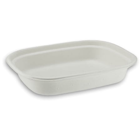 StalkMarket® Jaya® Compostable Hinged Rectangular Containers, 32 Oz, White, Pack of 300