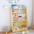 thumbnail image 5 of Aromei 3-Tier Bookcases & Toy Organizer, Open Display Bookshelf for Playrooms Bedrooms Classrooms, Natural, 5 of 9