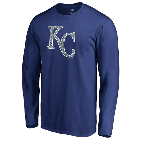 Men's Royal Kansas City Royals Static Logo Long Sleeve T-Shirt
