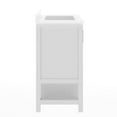 thumbnail image 3 of Merrick Lane 30 Inch Bathroom Vanity with Ceramic Sink, Carrara Marble Finish Countertop, Storage Cabinet with Soft Close Doors and Open Shelf in White/Black, 3 of 10